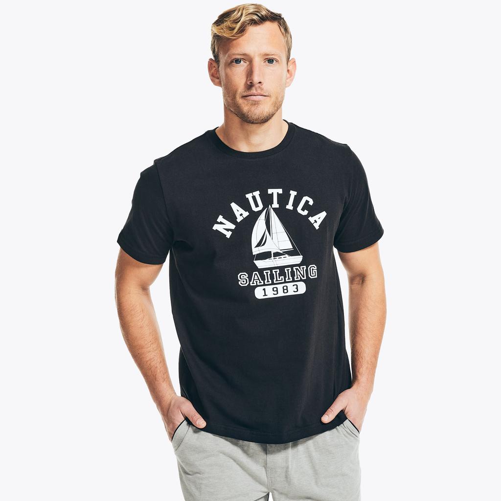 Nautica Mens Sailing Graphic Sleep T-Shirt商品第2张图片规格展示