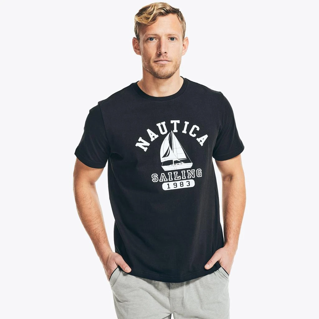 商品Nautica|Nautica Mens Sailing Graphic Sleep T-Shirt,价格¥64,第2张图片详细描述