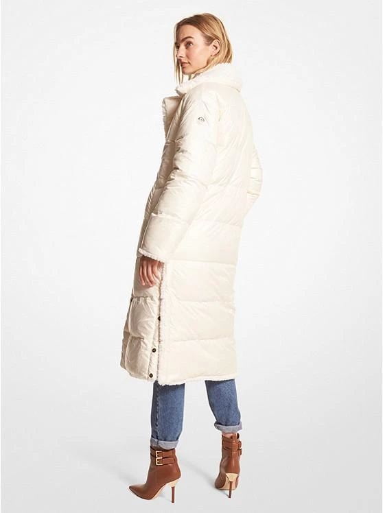 商品Michael Kors|Quilted Ciré and Faux Shearling Reversible Puffer Coat,价格¥2360,第2张图片详细描述