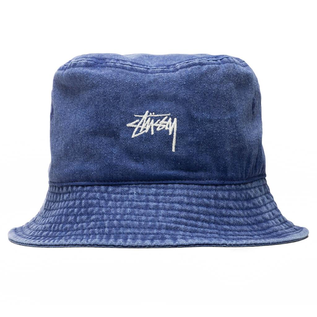 Stussy Washed Stock Bucket Hat - Blue商品第1张图片规格展示