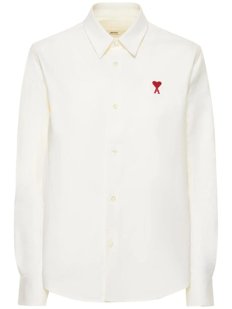商品AMI|Red Ami De Coeur Cotton Poplin Shirt,价格¥2108,第1张图片