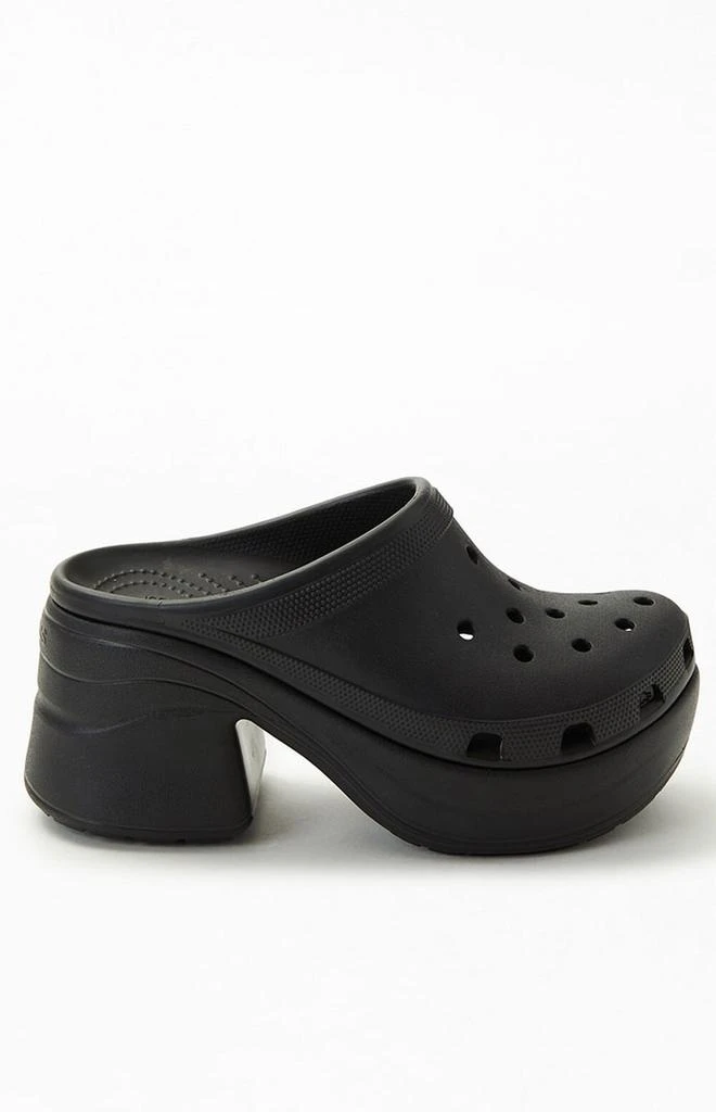 商品Crocs|Women's Black Siren Heeled Mules,价格¥563,第1张图片
