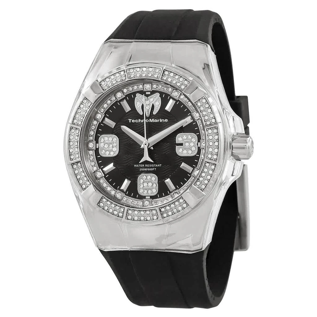 商品TechnoMarine|Technomarine Cruise Quartz Crystal Black Dial Mens Watch TM-121089,价格¥738,第1张图片