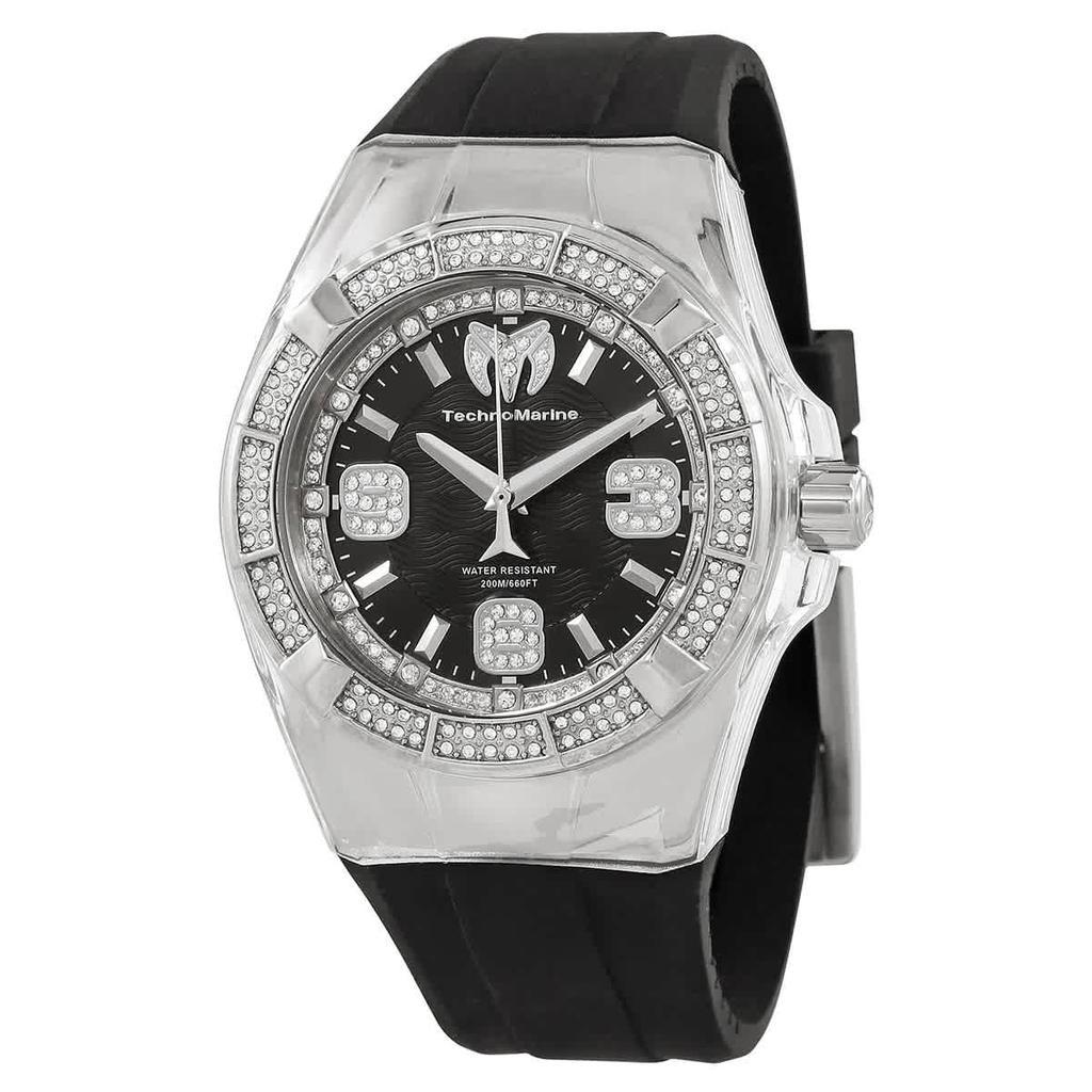 商品TechnoMarine|Cruise Quartz Crystal Black Dial Mens Watch TM-121089,价格¥738,第1张图片