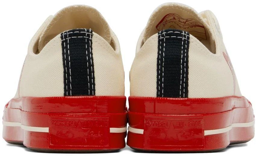 商品Comme des Garcons|Off-White & Red Converse Edition Chuck 70 Sneakers,价格¥1092,第2张图片详细描述