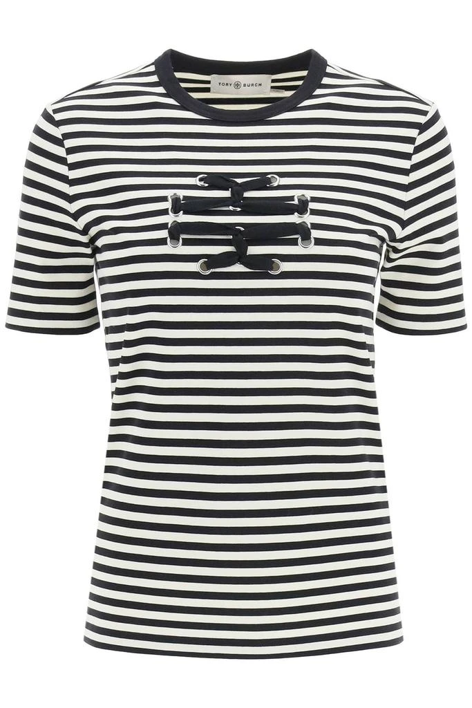 商品Tory Burch|'DOUBLE T' STRIPED T-SHIRT,价格¥1199,第1张图片