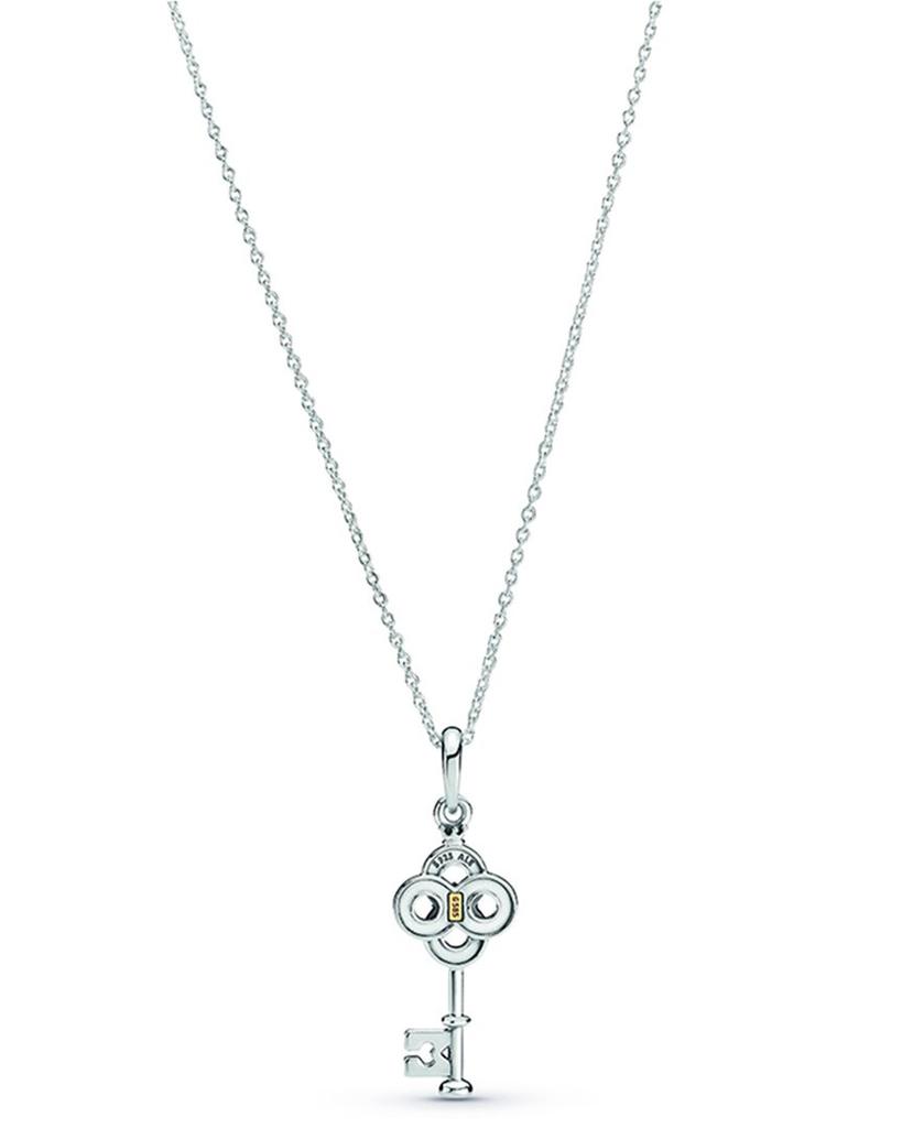 Pandora Moments 14K & Silver CZ Key Necklace商品第2张图片规格展示