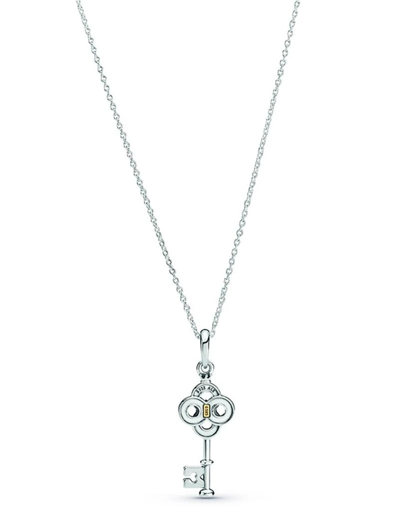 商品PANDORA|Pandora Moments 14K & Silver CZ Key Necklace,价格¥590,第2张图片详细描述