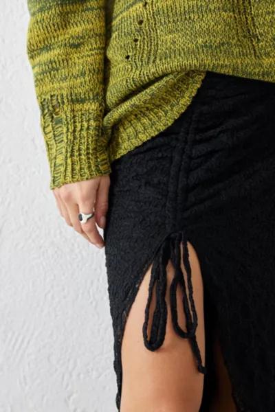 UO Ruched Lace Maxi Skirt商品第4张图片规格展示