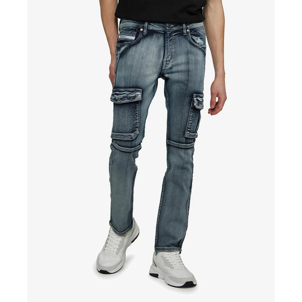 商品Ecko Unltd|Men's Skinny Fit Cargo Snap Stretch Jeans,价格¥507,第1张图片