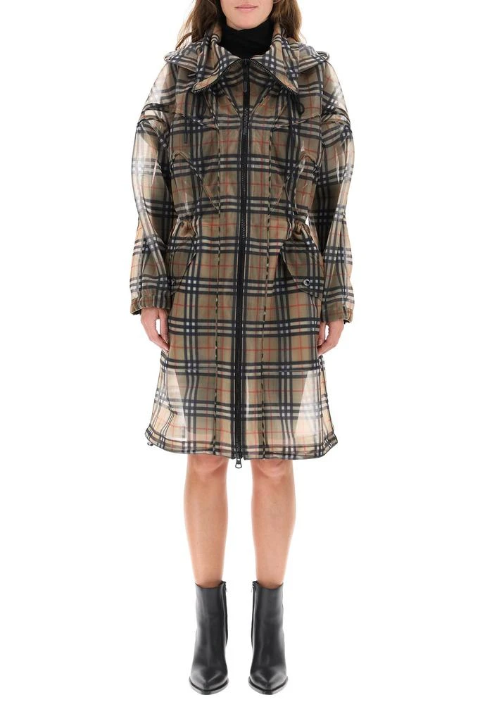 商品Burberry|Burberry vintage check nylon mesh parka,价格¥7069,第2张图片详细描述