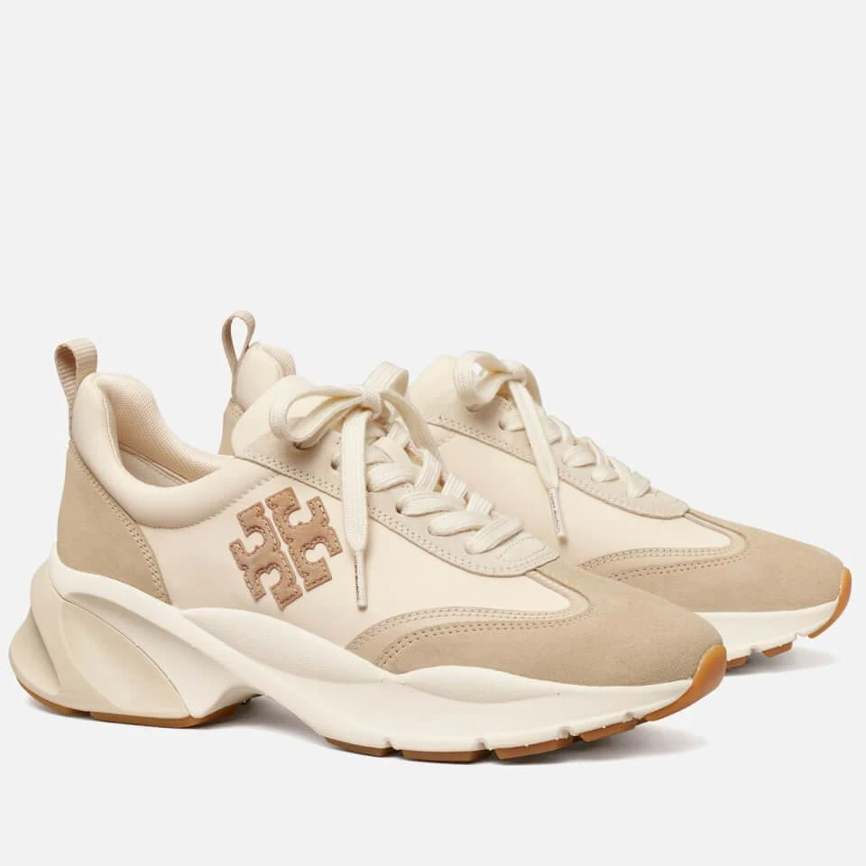 商品Tory Burch|TORY BURCH GOOD LUCK SUEDE-TRIMMED NYLON RUNNING-STYLE TRAINERS,价格¥2274,第2张图片详细描述