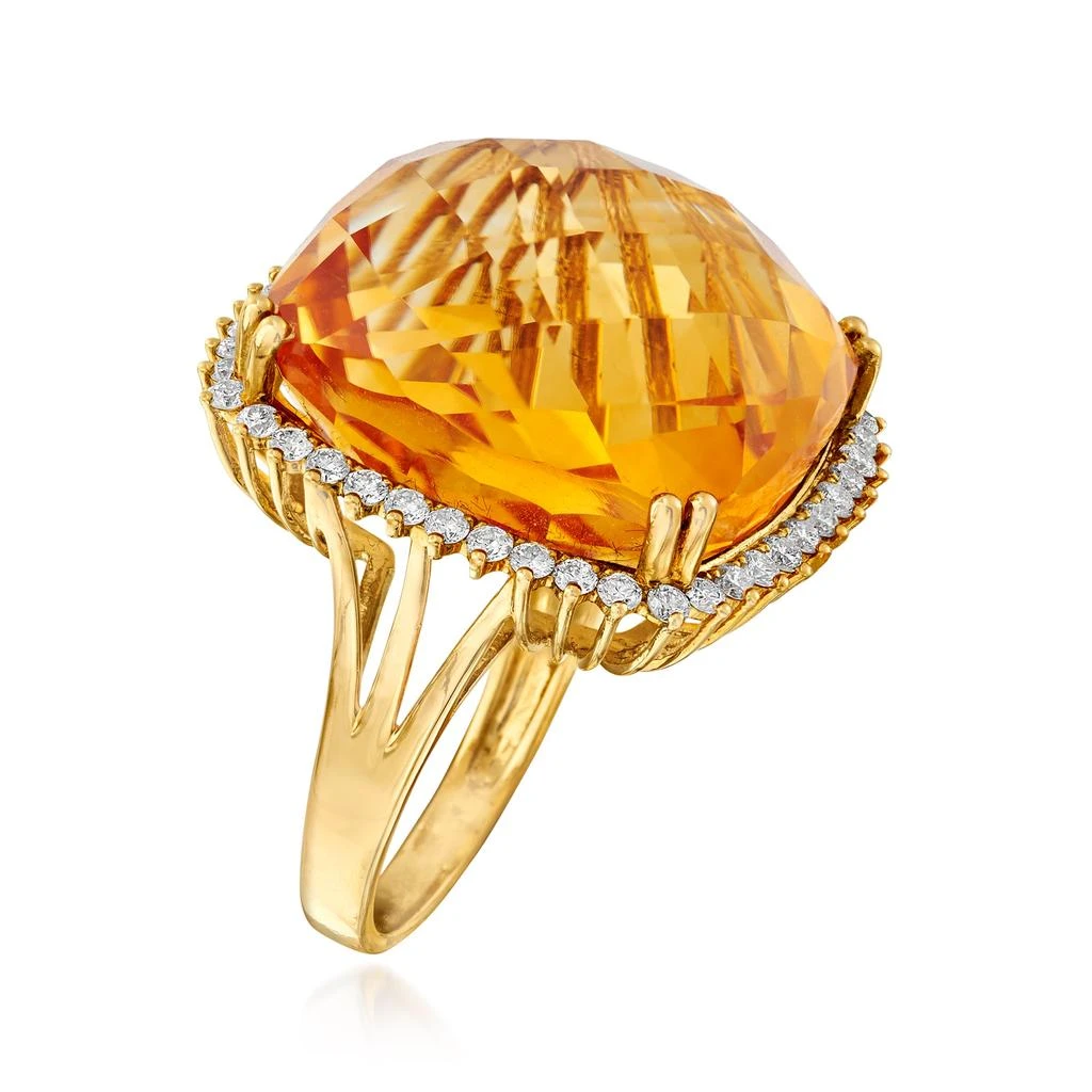 商品Ross-Simons|Citrine and . Diamond Ring in 14kt Yellow Gold,价格¥19191,第3张图片详细描述