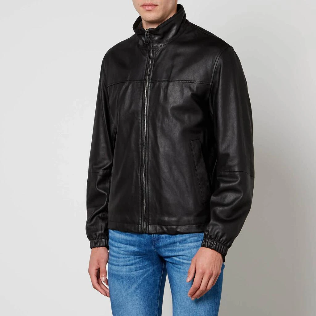 商品Hugo Boss|BOSS Orange Jasis Leather Jacket,价格¥1921,第1张图片