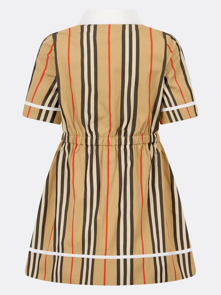 商品Burberry|Burberry Beige Girls Cotton Short Sleeve Check Dress,价格¥1906,第4张图片详细描述