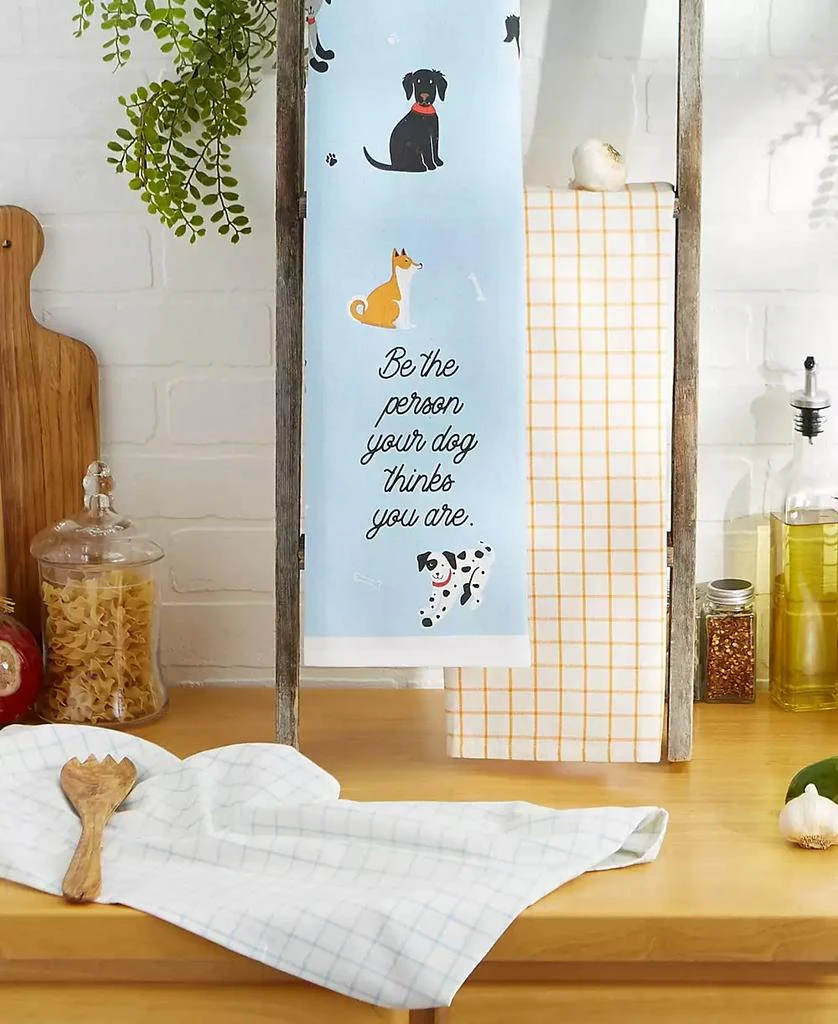 商品Design Imports|Everyday Pets Kitchen Collection Absorbent Dishtowel Set, 18x28", Dog Person, 3 Count,价格¥120,第3张图片详细描述