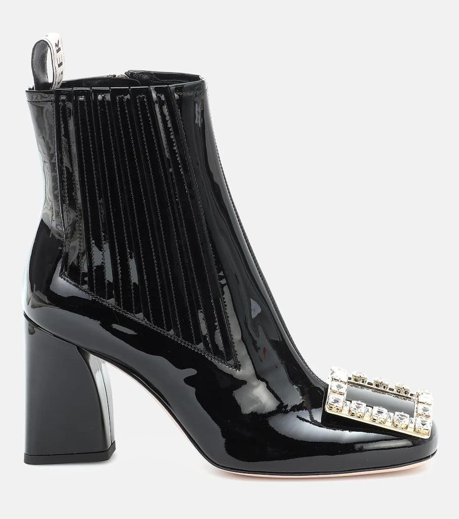 商品Roger Vivier|Très Vivier Strass patent leather ankle boots,价格¥13632,第5张图片详细描述