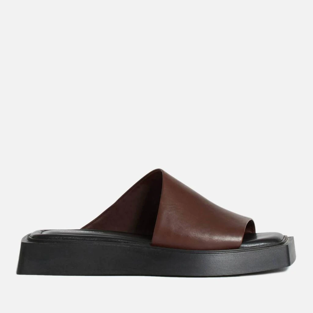 商品Vagabond|Vagabond Women's Evy Leather Square Toe Sandals - Chocolate,价格¥482,第1张图片