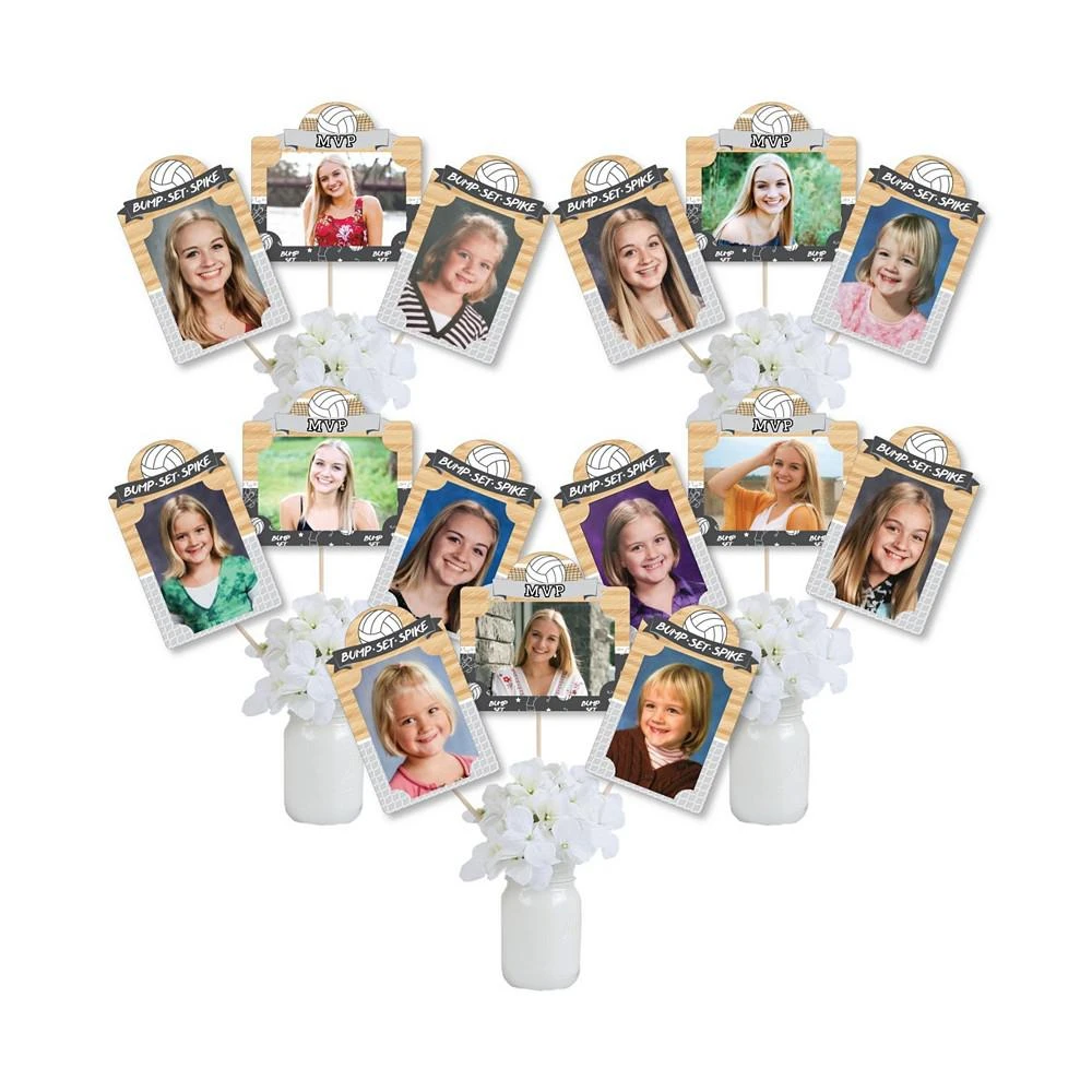 商品Big Dot of Happiness|Bump Set Spike - Volleyball Party Picture Centerpiece Photo Table Toppers 15 Ct,价格¥127,第1张图片