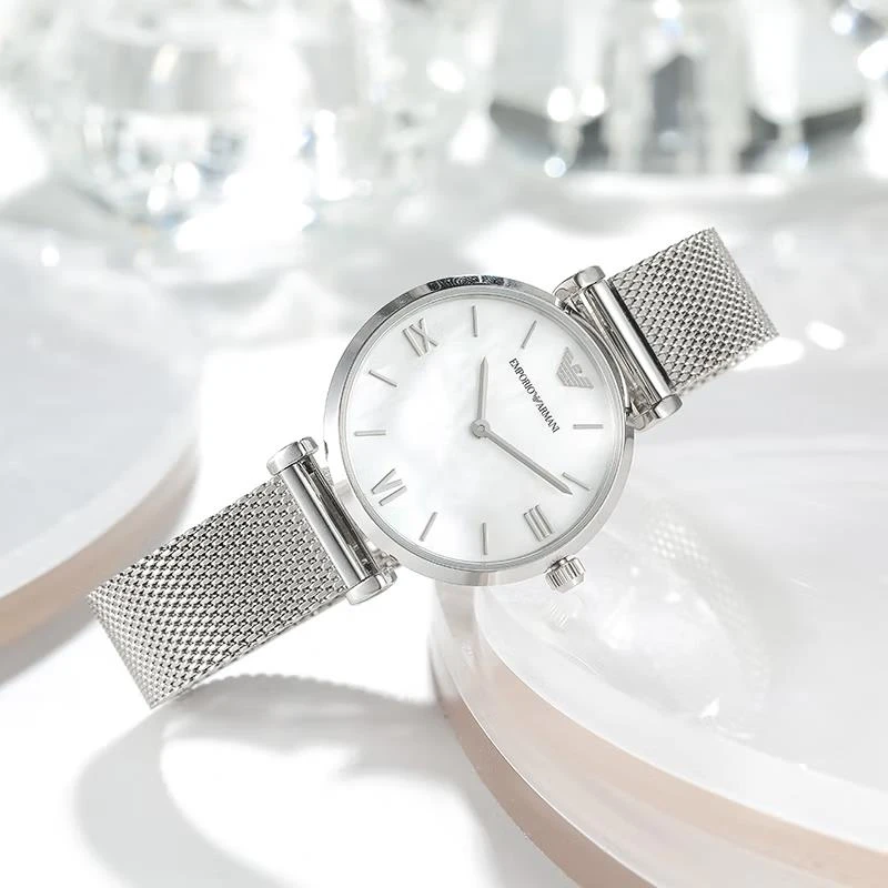商品[国内直发] Emporio Armani|Armani阿玛尼手表女经典系列休闲简约贝母表盘商务石英女表AR1955,价格¥1562,第1张图片