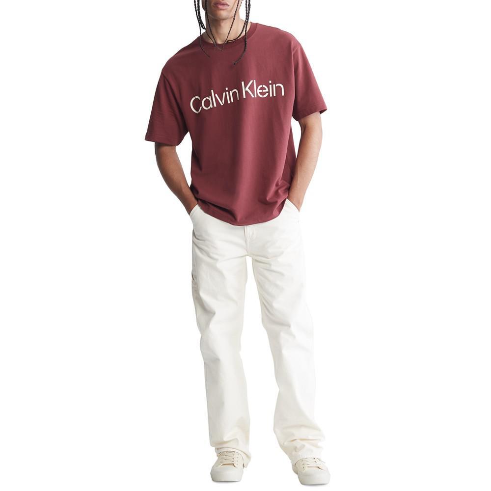 商品Calvin Klein|Men's Relaxed-Fit Stencil Logo T-Shirt,价格¥177,第6张图片详细描述