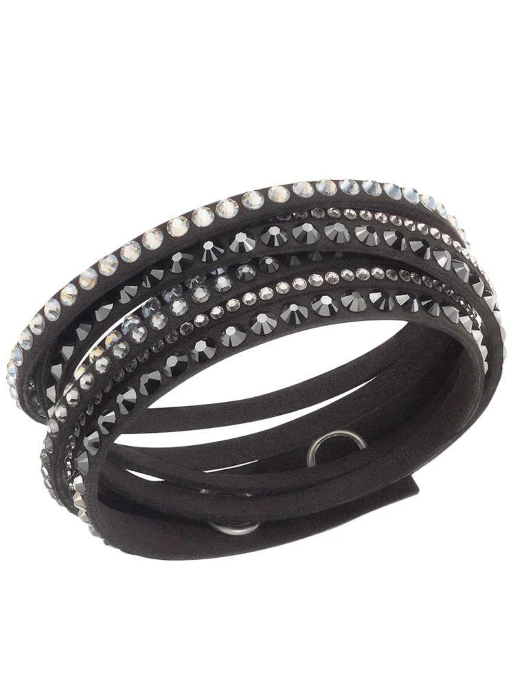 商品Swarovski|Slake Black Crystal-Accented Wrap Bracelet,价格¥523,第2张图片详细描述