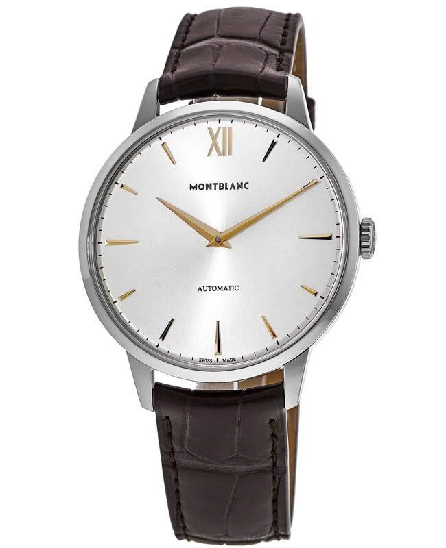 商品MontBlanc|Montblanc Heritage Spirit Automatic Silver Dial Leather Strap  Men's Watch 110695,价格¥8084,第1张图片