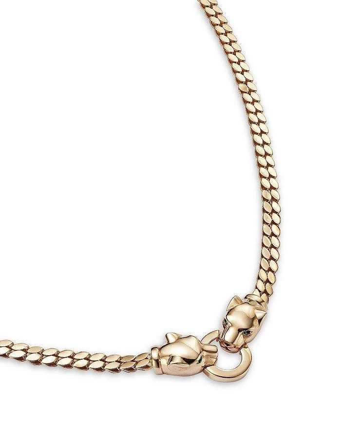 商品Alberto Amati|14K Yellow Gold Emerald Eye Panther Collar Necklace, 17",价格¥23753,第3张图片详细描述