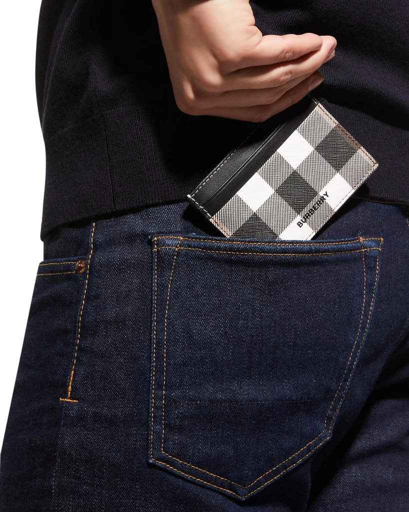 商品Burberry|Men's Check & Leather Card Case,价格¥1940,第2张图片详细描述