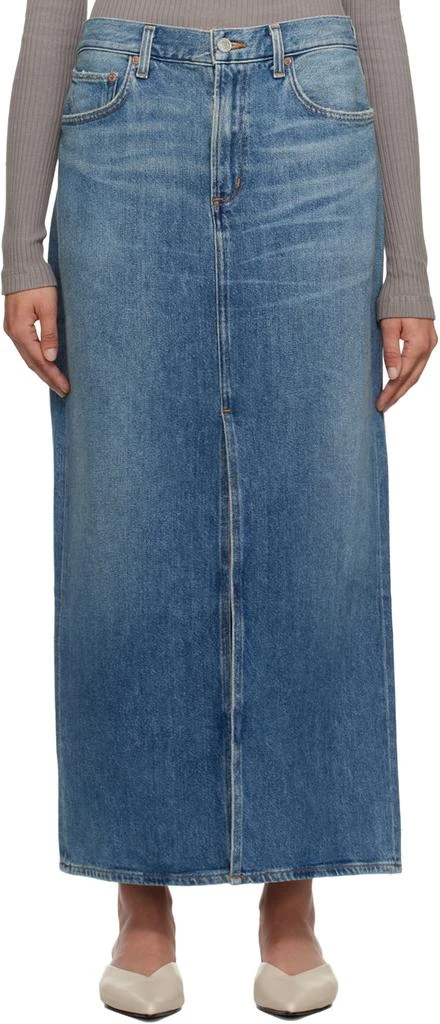 商品AGOLDE|Blue Leif Denim Maxi Skirt,价格¥1286,第1张图片