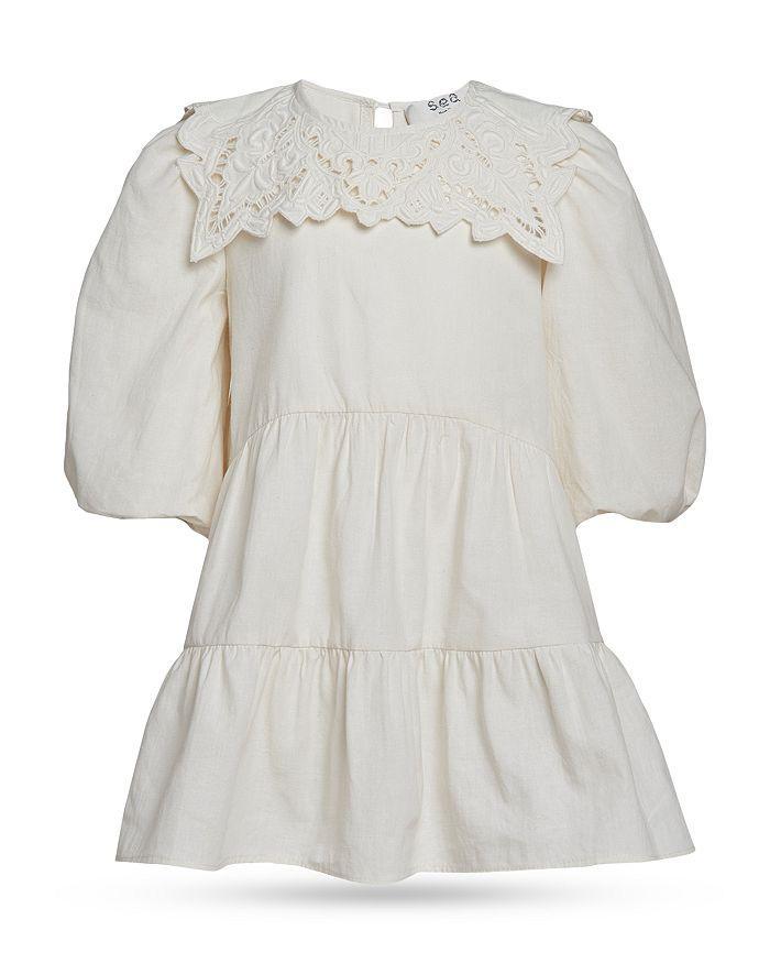 商品Sea|Girls' Anita Puff Sleeve Dress - Little Kid, Big Kid,价格¥854,第3张图片详细描述