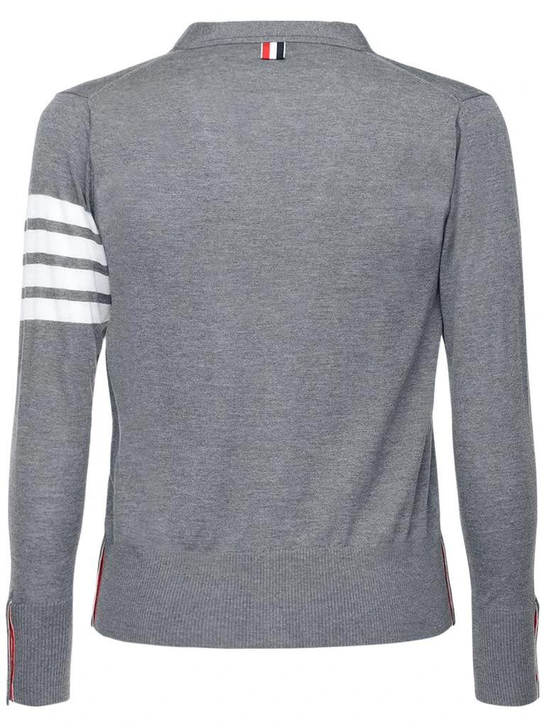 商品Thom Browne|Intarsia Stripes Wool Cardigan,价格¥8377,第4张图片详细描述