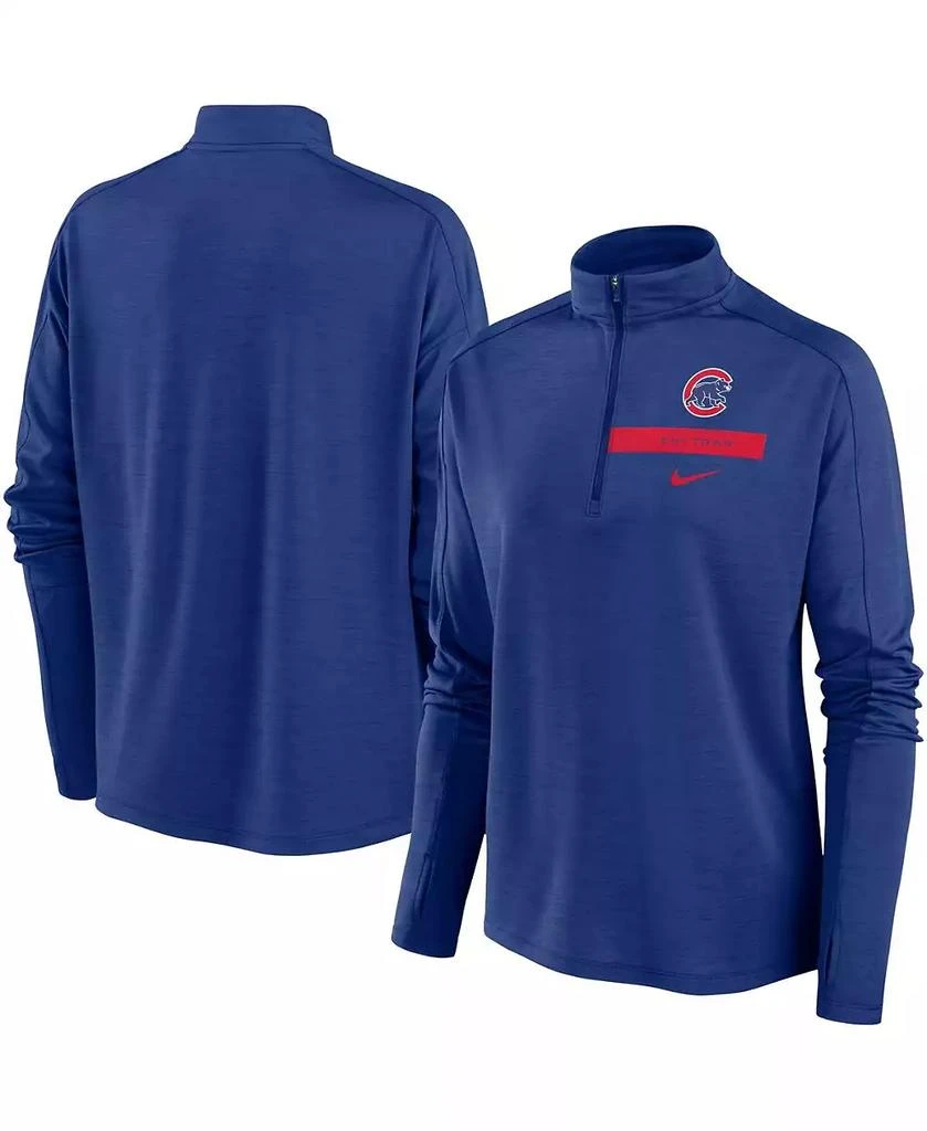 商品NIKE|Women's Royal Chicago Cubs Primetime Local Touch Pacer Quarter-Zip Top,价格¥421,第2张图片详细描述