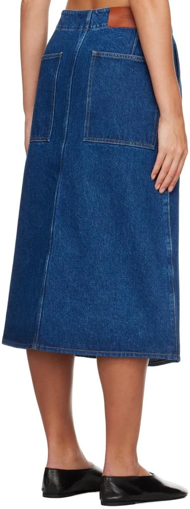 商品Studio Nicholson|Indigo Preto Denim Midi Skirt,价格¥1301,第3张图片详细描述