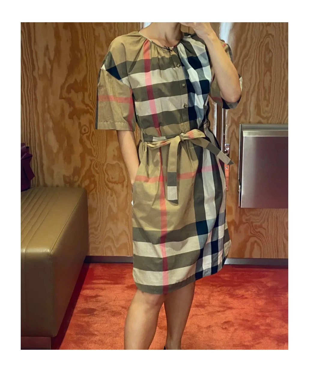商品【商品预售7天】 Burberry|Burberry 女士连衣裙 80843111 棕色,价格¥4233,第5张图片详细描述