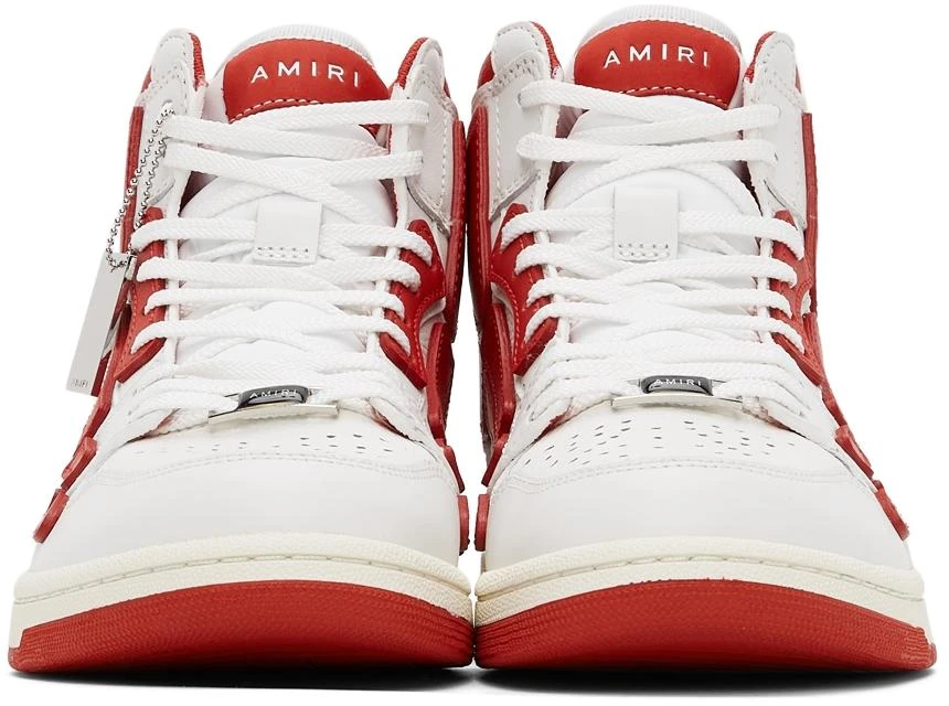 商品AMIRI|White & Red Skel Top Hi Sneakers,价格¥3292,第2张图片详细描述