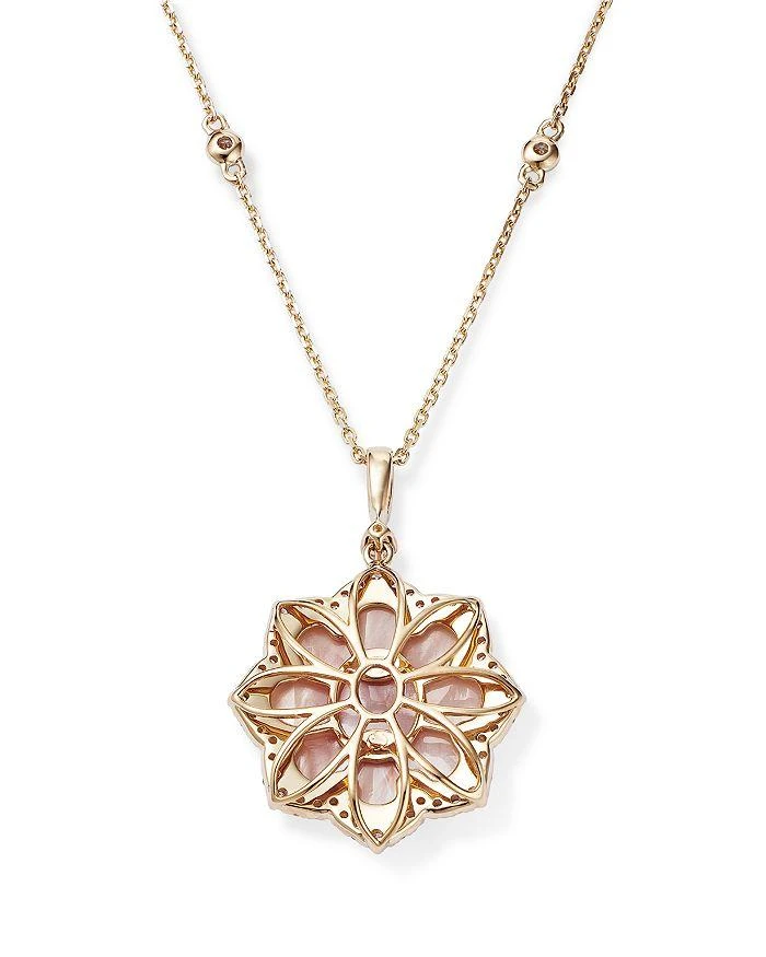 商品Bloomingdale's|Mother of Pearl & Diamond Flower Pendant Necklace in 14K Yellow Gold, 18"- 100% Exclusive,价格¥29850,第4张图片详细描述