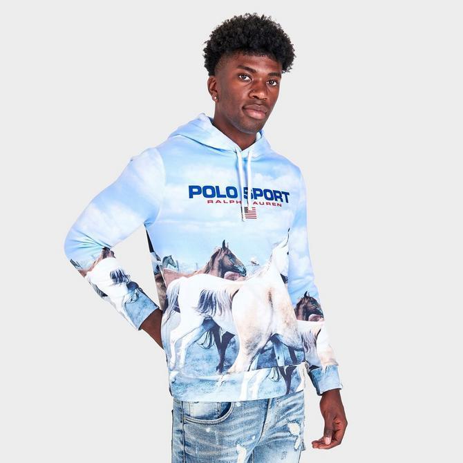 商品Ralph Lauren|Men's Polo Ralph Lauren Polo Sport Wild Horses Graphic Hoodie,价格¥960,第5张图片详细描述