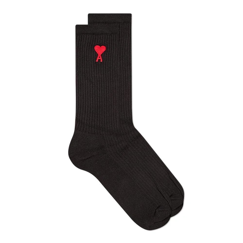 商品AMI|Ami Paris Socks Ami de Coeur - Black,价格¥232,第1张图片