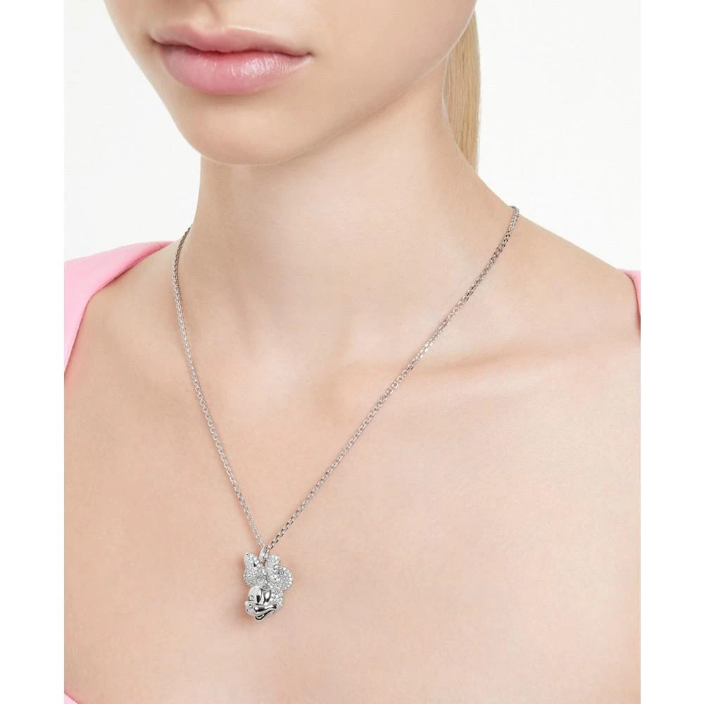 商品Swarovski|Silver-Tone Disney Minnie Mouse Crystal Pendant Necklace, 16-1/2" + 3" extender,价格¥1093,第5张图片详细描述