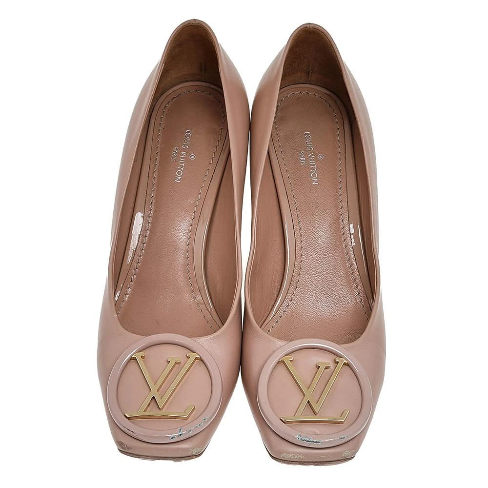商品[二手商品] Louis Vuitton|Louis Vuitton Beige Leather Madeleine Square Toe Pumps Size 36,价格¥2585,第3张图片详细描述