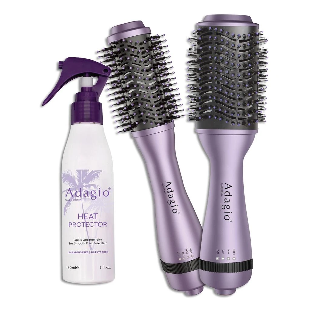 商品Adagio|Double Trouble: Professional Blowout Brush Set (Lavender) - 3 piece,价格¥907,第1张图片