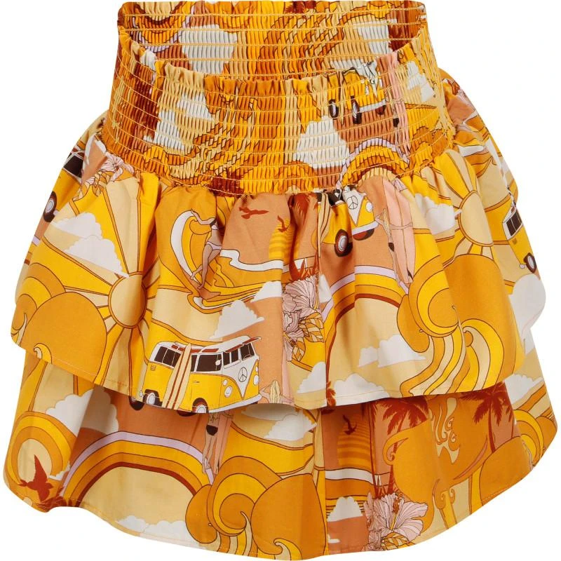 商品Munster|Summer trip print skirt in orange and yellow,价格¥378,第1张图片