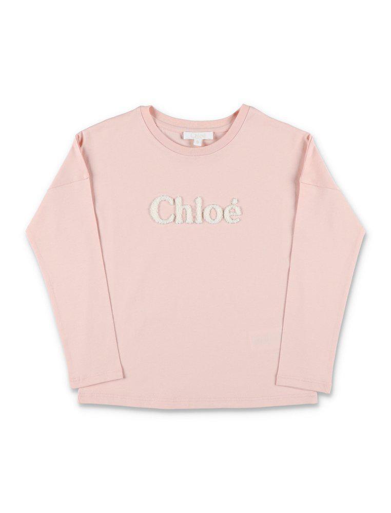 商品Chloé|Chloé Kids Crewneck Long-Sleeved T-Shirt,价格¥430-¥508,第1张图片