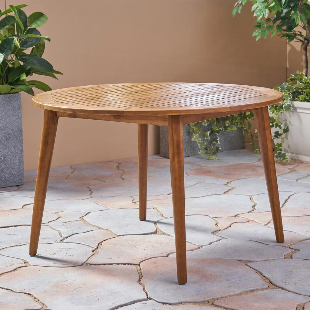 商品Streamdale Furniture|Streamdale Modern Acacia Wood Outdoor Dining Table,价格¥4870,第5张图片详细描述