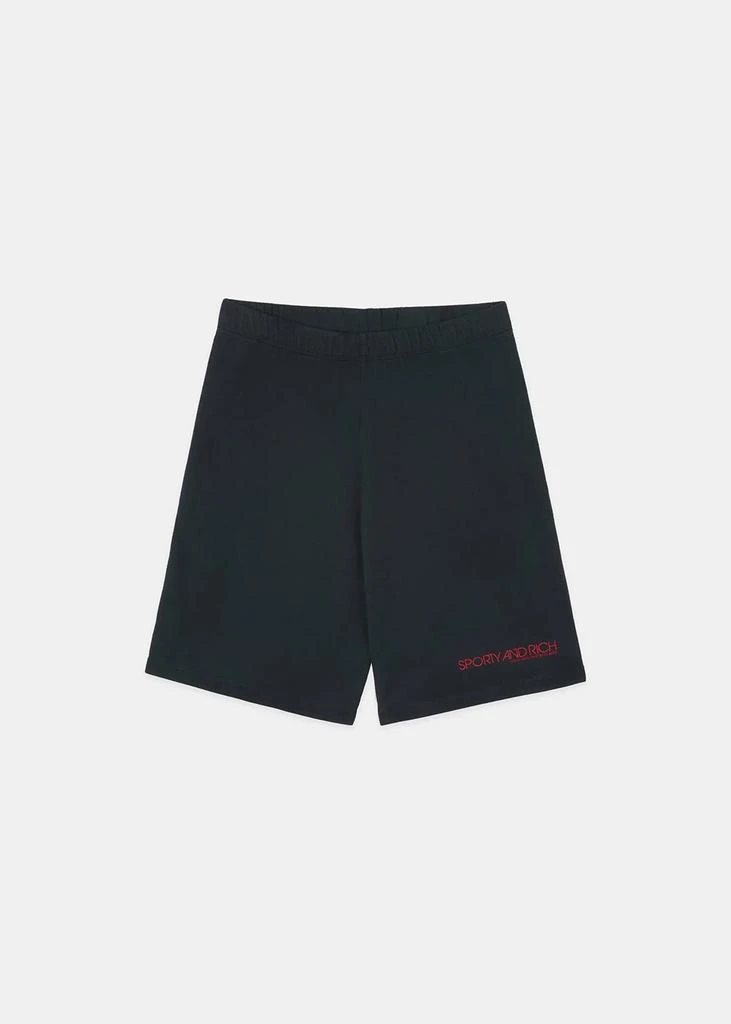 商品Sporty & Rich|Sporty & Rich Faded Black Biker Shorts,价格¥325,第2张图片详细描述