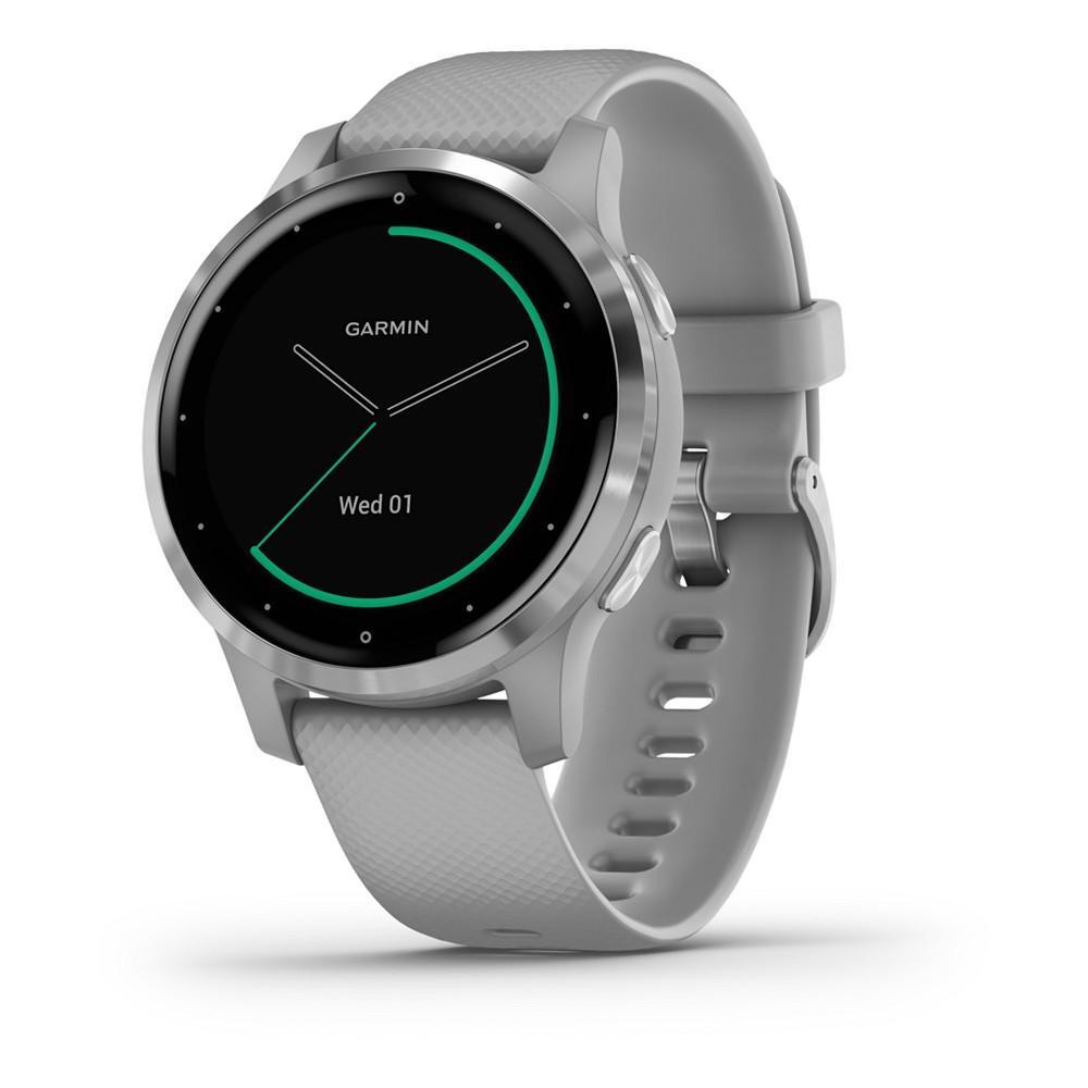 商品Garmin|Unisex vivoactive 4S Powder Gray Silicone Strap Touchscreen Smart Watch 40mm,价格¥2579,第1张图片