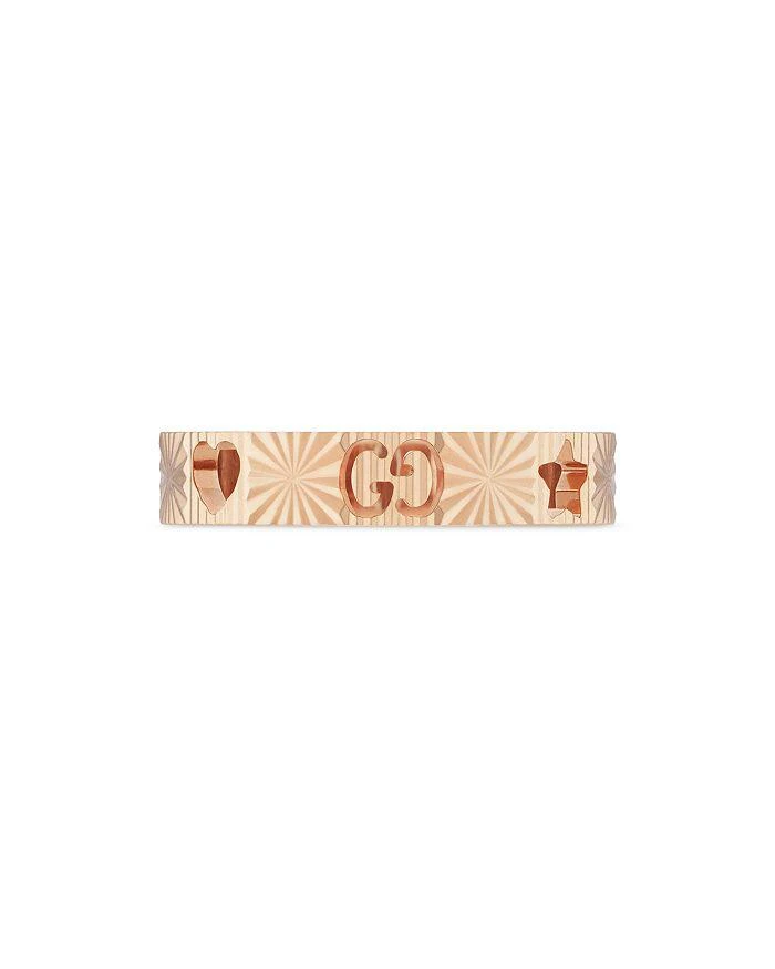 商品Gucci|18K Rose Gold Icon Star & Double G Band Ring,价格¥10789,第1张图片