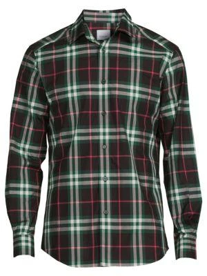 商品Burberry|​Plaid Button Down Shirt,价格¥2158,第3张图片详细描述