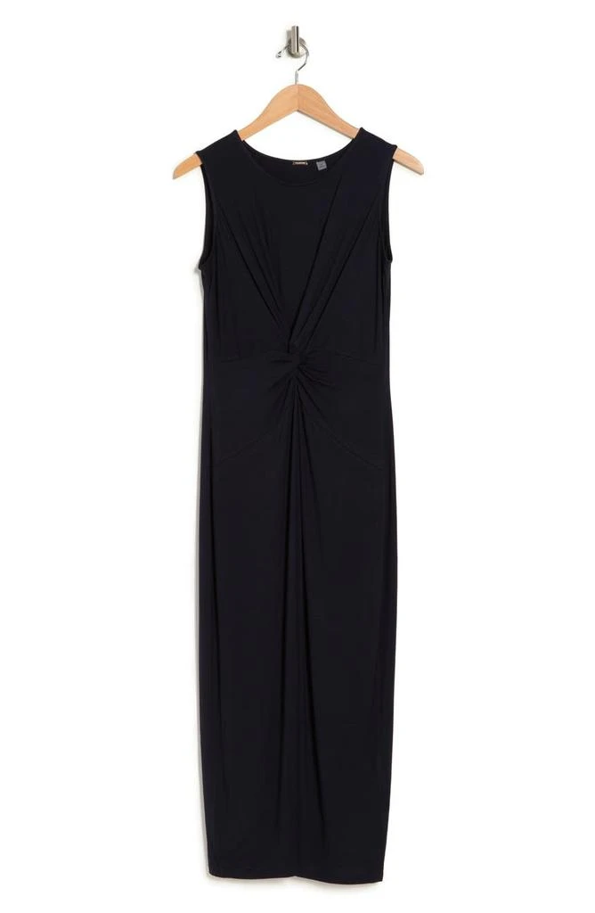 商品Tahari|Front Twist Crewneck Sleeveless Maxi Dress,价格¥188,第3张图片详细描述